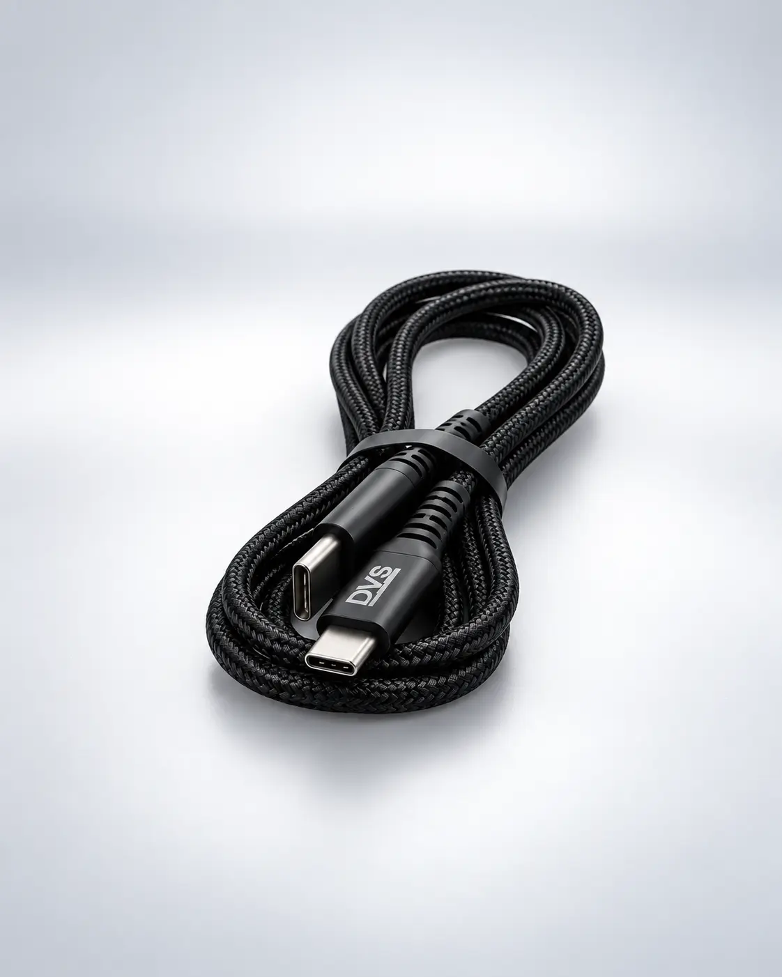 Cablu DVS USB-C la USB-C, împletit, 1 m - imagine 2