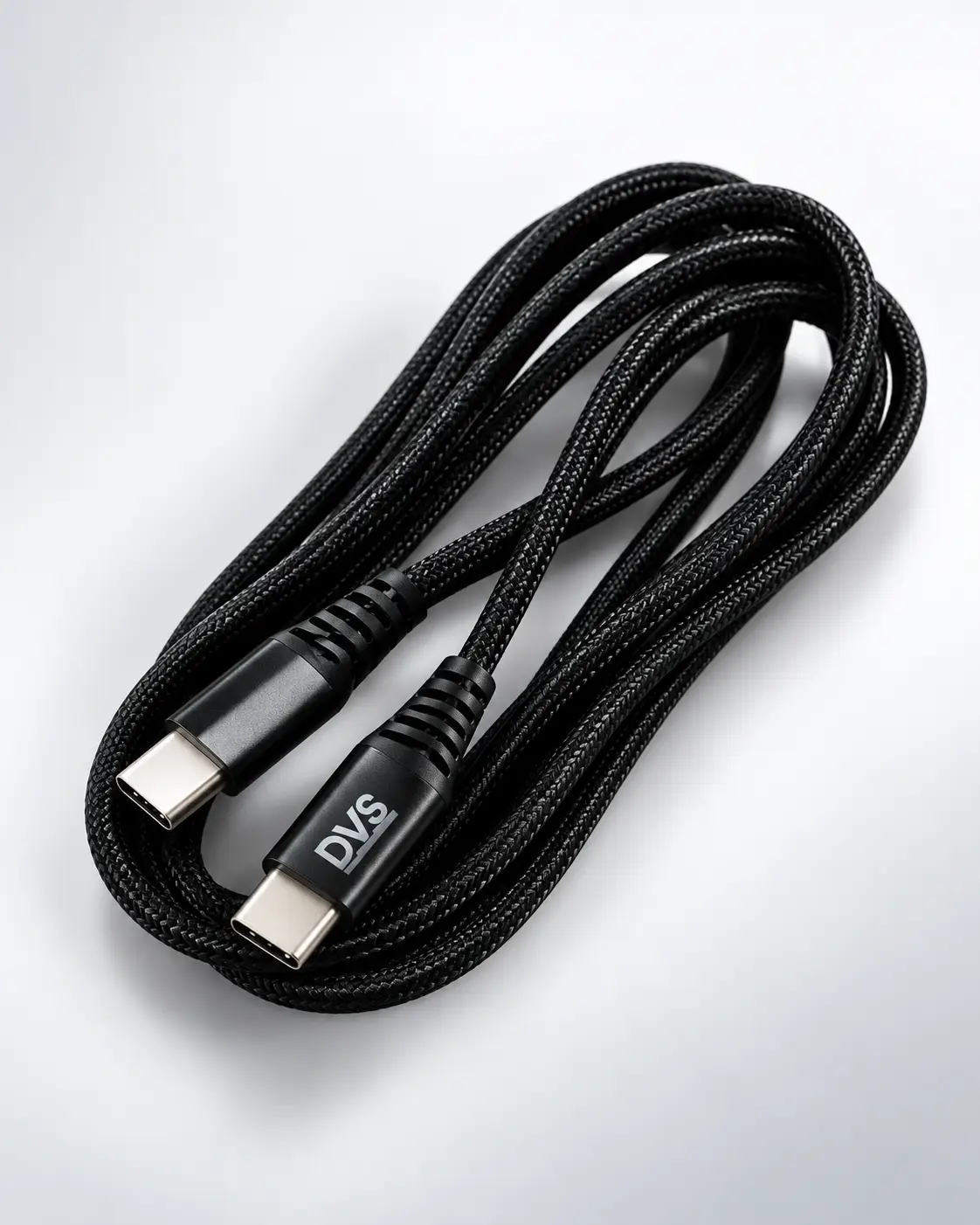 Cablu DVS USB-C la USB-C, împletit, 1 m - imagine 3