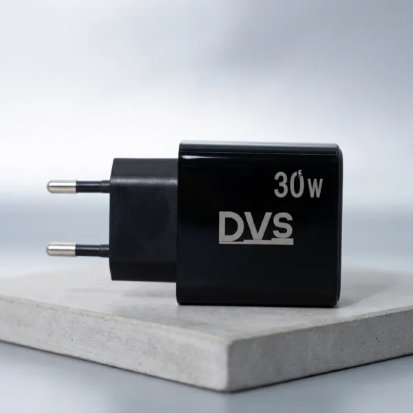 Încărcător de priză DVS, 30W, USB-C + USB-A