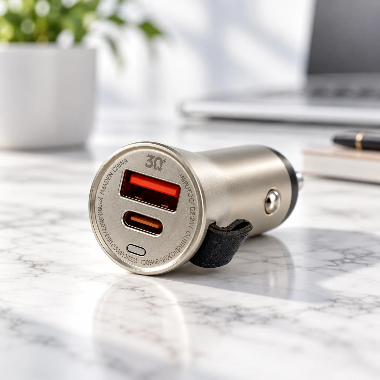 Încărcător auto LDNIO C509Q, 30W, cu cablu USB-C