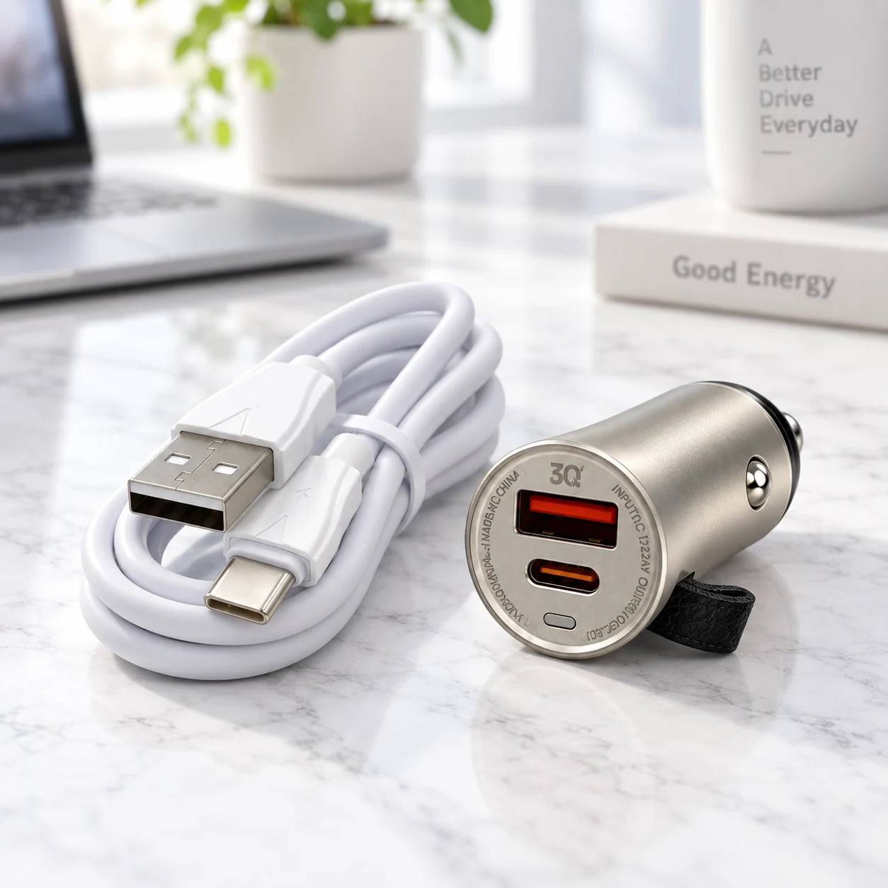 Încărcător auto LDNIO C509Q, 30W, cu cablu USB-C - imagine 3