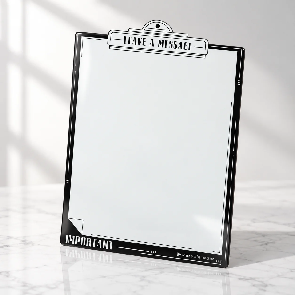 Tablă magnetică pentru frigider, cu marker inclus