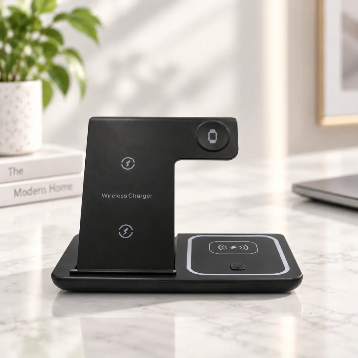 Stație de încărcare wireless 3 în 1, pliabilă